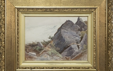 IN THE ROCKY MOUNTAINS, A WATERCOLOUR BY JAMES ALFRED AITKEN
