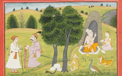 INDIA, RAJASTHAN, PAHARI, LATE 18TH CENTURY AND 19TH CENTURY | FIVE INDIAN MINIATURES