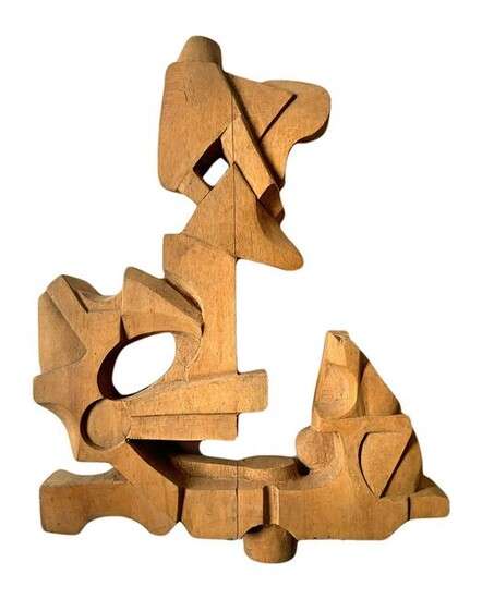 Informal sculpture, carved wood, Italian production