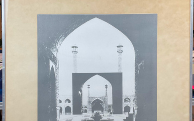 "Isfahan" 1974 stampa offset cm 49x49 firmata, titolata, datata e numerata 52/80 in basso a matita, edizione Jabik & Colophon…