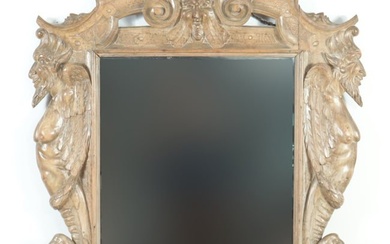 Italian Baroque Style Walnut Mirror