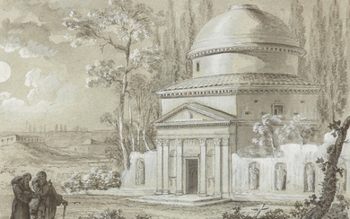 Italian School around 1720/1740 - View of the Church of Sant'Andrea in Via Flaminia
