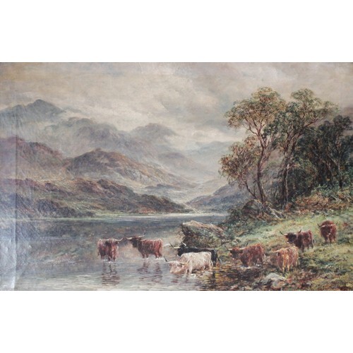 J. Lewis (English school, 19th century), Two mountainous la...