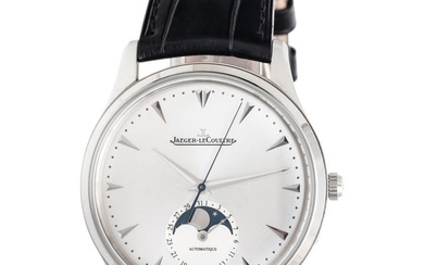 JAEGER-LeCOULTRE, REF. 136.84.20 STAINLESS STEEL 'MASTER ULTRA THIN MOON 39' MOONPHASE WATCH