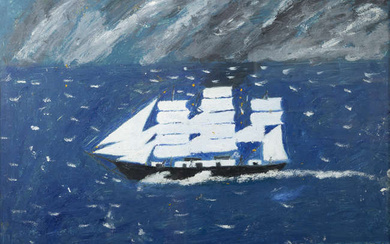 JAMES DIXON (1887–1970) Cutty Sark Oil on paper laid on board, 54.5...