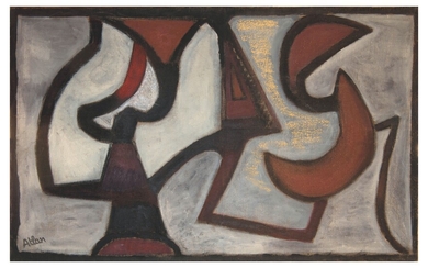 JEAN-MICHEL ATLAN (1913-1960) Sans titre, 1957 Huile sur toile Signée en bas à gauche 81...