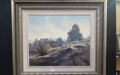 John Wilson "Early Morning Light, Hartley" oil on canvas 57x67cm, signed lower right