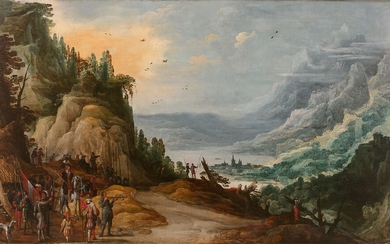 Joos de MOMPER et atelier Anvers, 1564 - 1635Paysage de montagne avec la légende de...