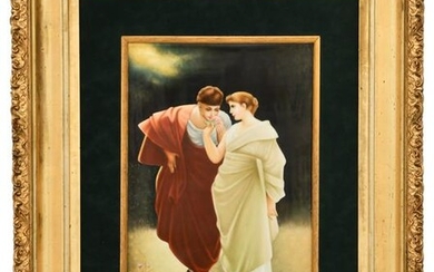 KPM Porcelain Plaque of a Two Women