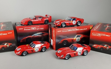 KYOSHO - QUATRE Ferrari échelle 1/18 : 1x F40 Light White 1x 250GTO 1962 Le...