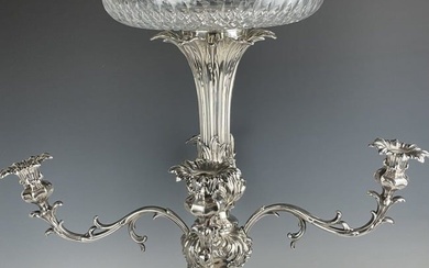LARGE VICTORIAN SILVER PLATED CENTERPIECE