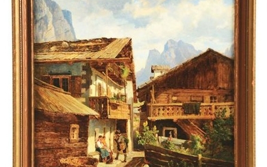 LEOPOLD MUNSCH (AUSTRIAN, 1826 - 1888) AUSTRIAN VILLAGE