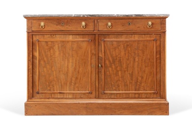 LOUIS PHILIPPE STYLE MARBLE TOP MAHOGANY BUFFET