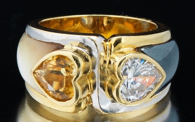 Ladies' Mother of Pearl and Gemstone Ring