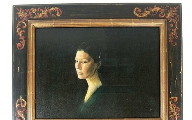 Lain FAULKNER: "Girl in Black" - Oil Painting