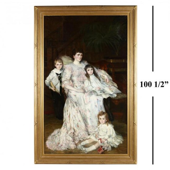 Large Ruth Garnett (British, 1836-1915) Oil on Canvas