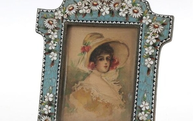 Late 19th C. Micro Mosaic and Brass Frame