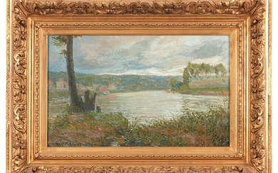 Léon GIRAN-MAX (1867-1927) Paysage, 1891 Huile sur toile signée en bas à gauche 38 x...