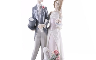 Lladró "Wedding" and "How Do You Do Duck" Porcelain Figurines