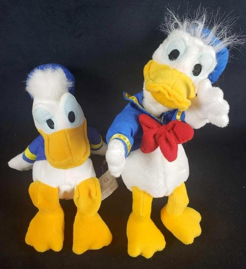 Lot of 2 Vintage Donald Duck Bean Bags