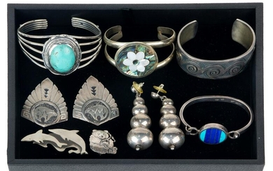 Lot of Mexican and Navajo sterling jewelry
