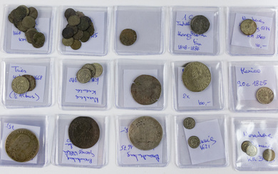 Lot various mainly German silver coins incl. Nürnberg 4 Pfennig...