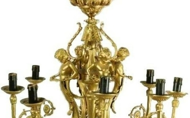 Louis XVI Style Gilt Bronze Chandelier