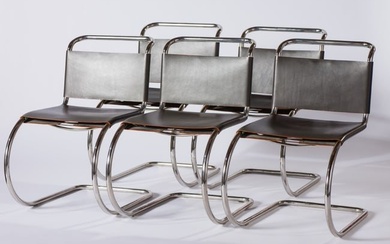 Ludwig Mies van der Rohe (5) 256CS MR Armless Chairs for Knoll, designed 1927