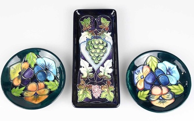 MOORCROFT; two circular pin dishes produced for the Moorcroft Collector's...