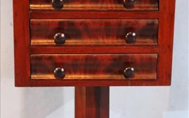 Mahogany Empire 3 drawer work table
