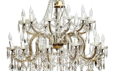 Maria Theresa Style, 24 Light Crystal Chandelier H 41" Dia. 41"
