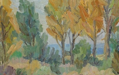 Marie Strieffler, 1917-1987 Landau, autumnal landscape, oil /...