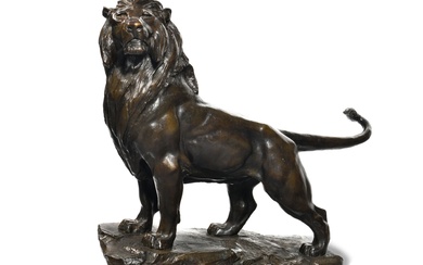 Maurice FAVRE (1875-1915) Lion debout sur... - Lot 236 - Osenat