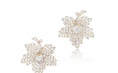 Mellerio dits Meller Pair of diamond earrings, circa 1870 and...