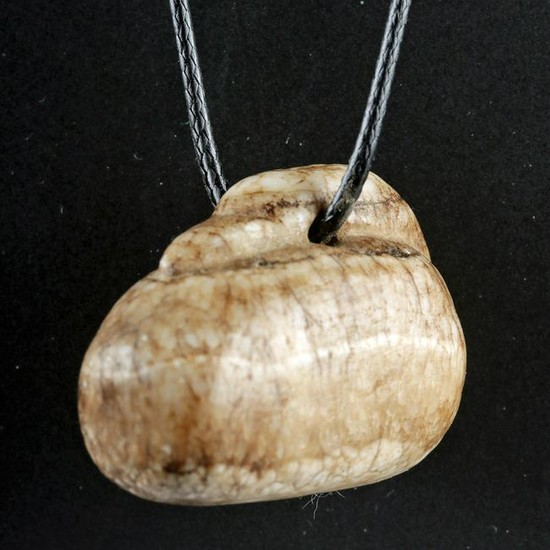 Mesopotamian Banded Alabaster Duck Weight Pendant