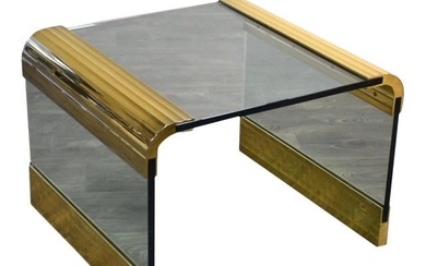 Modern Occasional Brass and Glass Table by Pace Mid Century Modern