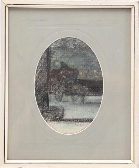 (-), Monogram MM, possibly Mathijs Maris, carriage with...