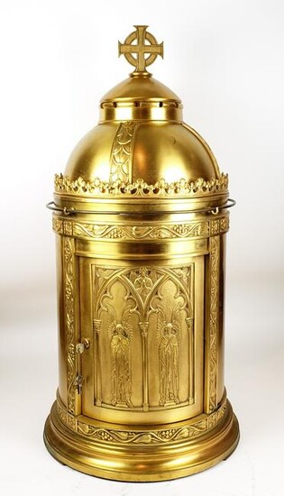 Monumental Late 19th C. Gilt Bronze Cathedral Temple