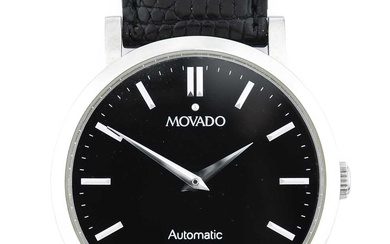 Movado: A Stainless Steel Automatic Wristwatch, signed Movado, model: Museum...