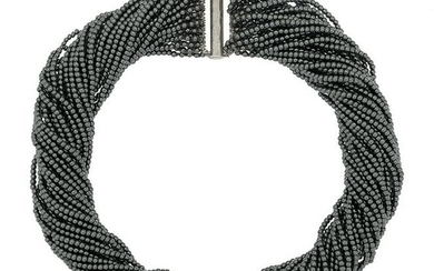 Multi-Strand Hematite Necklace