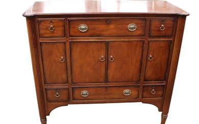 Nice Drexel Heritage solid mahogany Sheraton style server/brandy board cabinet