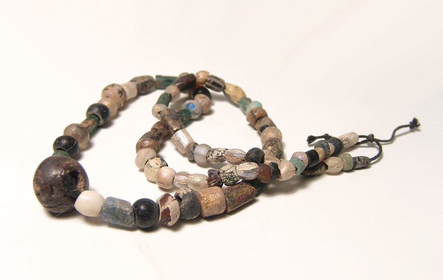 Nice necklace comprised mostly of Roman glass beads