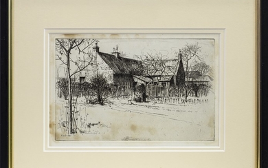 OLD BALSHAGRAY, AN ETCHING BY D Y CAMERON