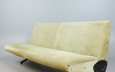 OSVALDO BORSANI (1911-1985). Tecno, sofa/daybed, model 'D70', suede, steel, early 1990s, Italy.