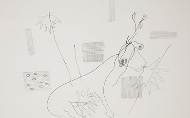 OSWALD OBERHUBER (Autriche, 1931 - 2020)Sans titre, 1986.Crayon sur carton.Signé et daté dans le coin...