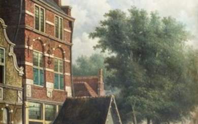 Oene Romkes de Jongh (1812-1896), scene of the smithy 'Den...