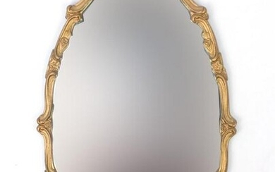 Ornate oval gilt framed mirror, 72cm x 42cm