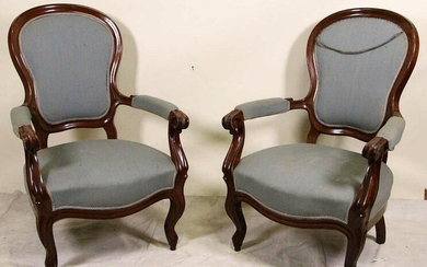 PAIR OF VICTORIAN ARM CHAIRS