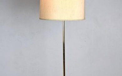 PAUL McCOBB Brass Modernist Floor Lamp. Tripod foot bas