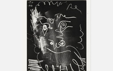 Pablo Picasso, Tete d'Homme Barbu (from Papiers Colles)